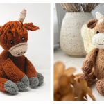 6 Adorable Amigurumi Cow Knitting Patterns