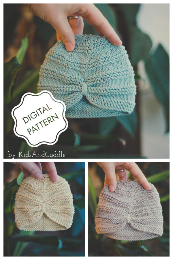 Baby Turban Hat Knitting Pattern