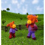 Billy and Bertie Highland Cows Free Knitting Pattern
