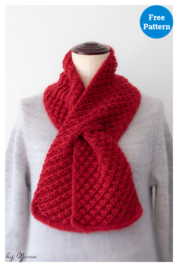 Cherry Pie Scarf Free Knitting Pattern