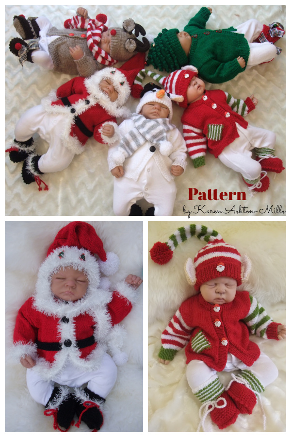Christmas Baby Outfit Knitting Pattern