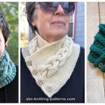 Cozy Button Cowl Free Knitting Pattern