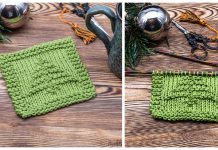 Easy Christmas Tree Coaster Free Knitting Pattern