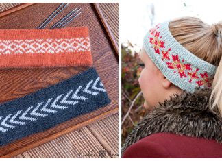 Fair Isle Headband Free Knitting Pattern