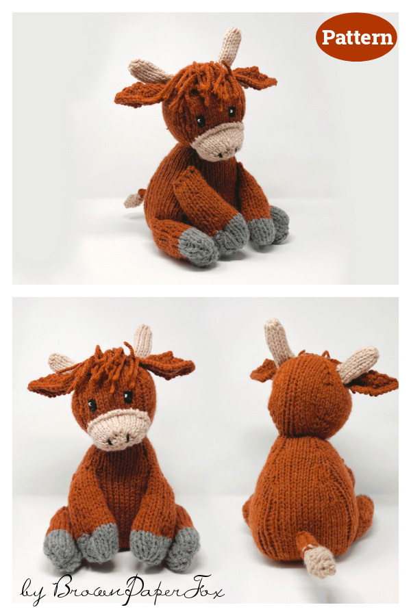 Highland Cow Knitting Pattern