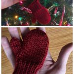 Mitten Holiday Ornament Free Knitting Pattern