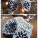 Norwegian Mini Mittens Ornament Free Knitting Pattern