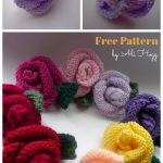 Rose Corsage Free Knitting Pattern