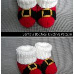 Santa Baby Booties Knitting Pattern