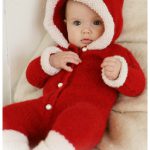 Santa baby Onesie with Hood Free Knitting Pattern