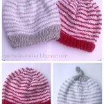 Simple Striped Baby Hat Free Knitting Pattern