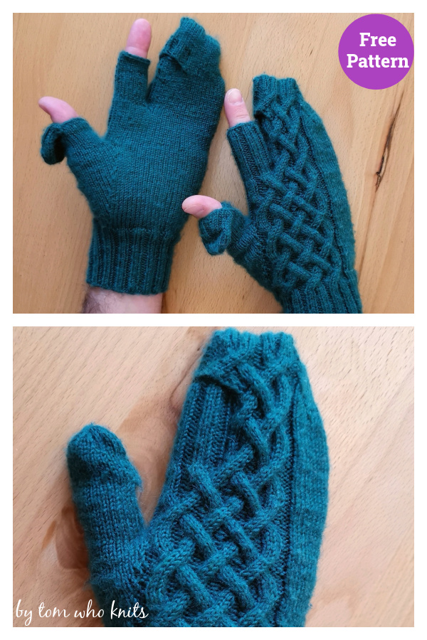 Split Mittens with two Flaps Free Knitting Pattern