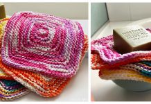 Around the Square Washcloth Free Knitting Pattern
