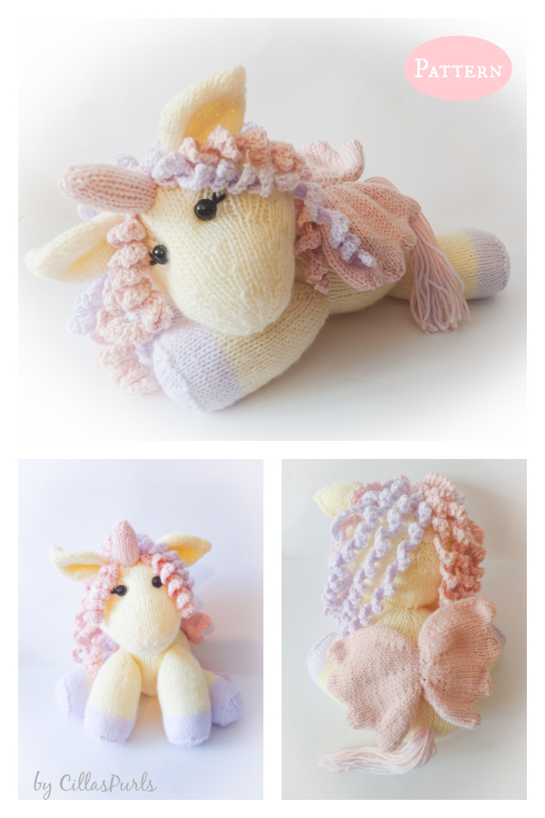 Betsy the Winged Unicorn Knitting Pattern