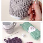 CupHeart Mug Cozy Free Knitting Pattern