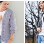 Easy Stay Home Cardigan Free Knitting Pattern