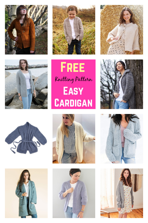 Easy Stay Home Cardigan Free Knitting Pattern 