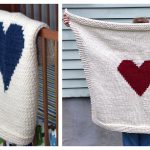 Heart Blanket Free Knitting Pattern