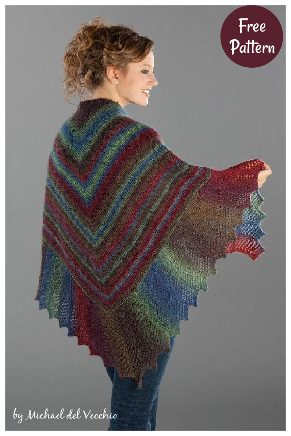 Lace Edge Garter Stitch Shawl Free Knitting Pattern