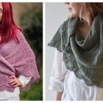 Lace Edge Triangular Shawl Free Knitting Pattern