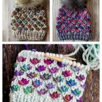 Lotus Flower Beanie Knitting Pattern