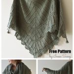 Migla Lace Edge Triangular Shawl Free Knitting Pattern