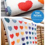 Zoe Heart Blanket Free Knitting Pattern