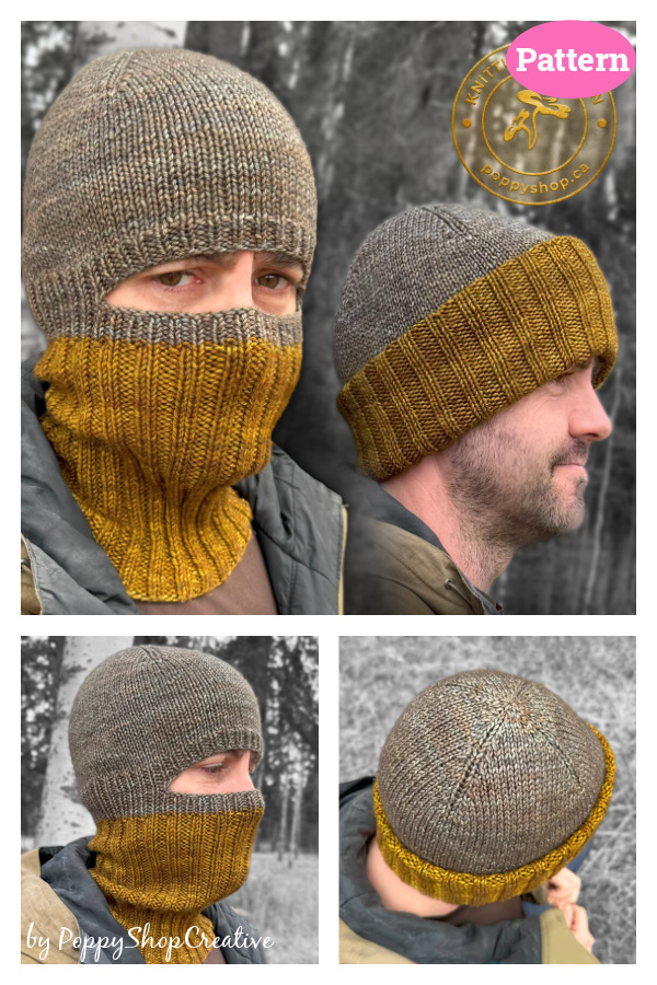 Convertible Balaclava Hat Knitting Pattern