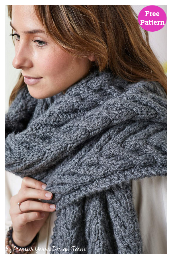 Cozy Cable Wrap Free Knitting Pattern