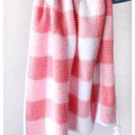 Gingham Blanket Free Knitting Pattern