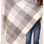 Gingham Panels Blanket Free Knitting Pattern