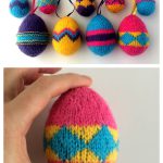 Patterned Easter Egg Decorations Free Knitting Pattern