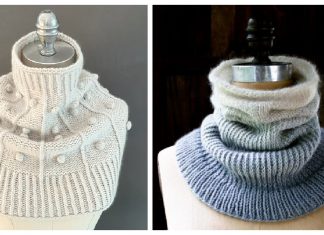 Simple Funnel Cowl Free Knitting Pattern