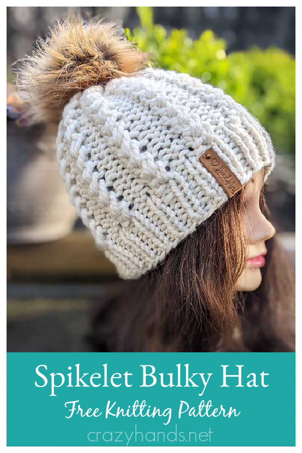 Spikelet Bulky Hat Free Knitting Pattern 