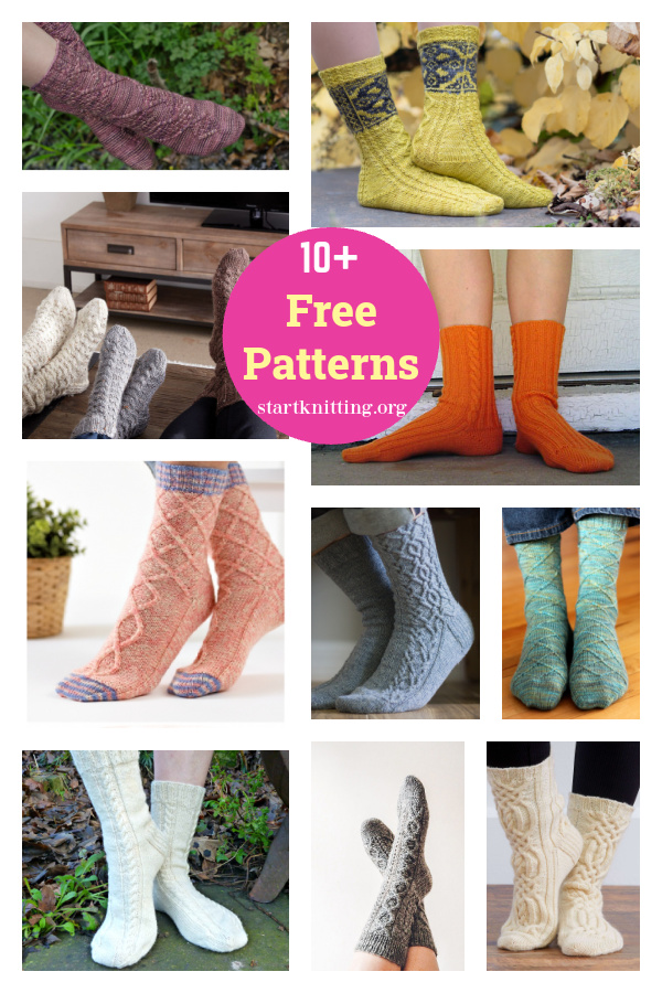 10+ Cable Socks Free Knitting Patterns 