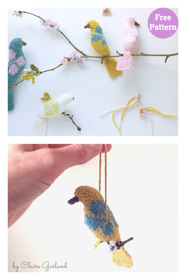 Blossom Birds Free Knitting Pattern