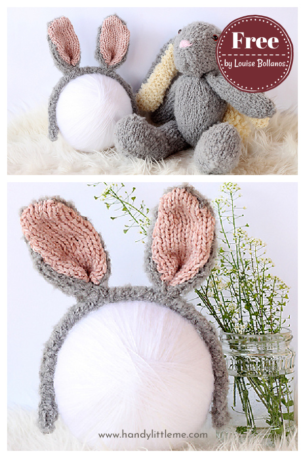 Bunny Ears Headband Free Knitting Pattern 