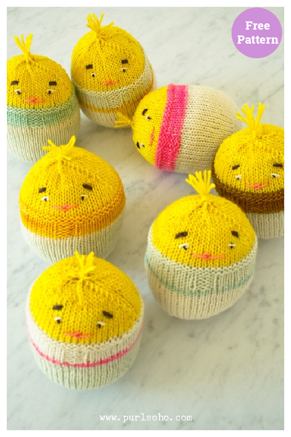 Chick-in-an-Egg Free Knitting Pattern