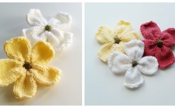 Dogwood Flowers Free Knitting Pattern