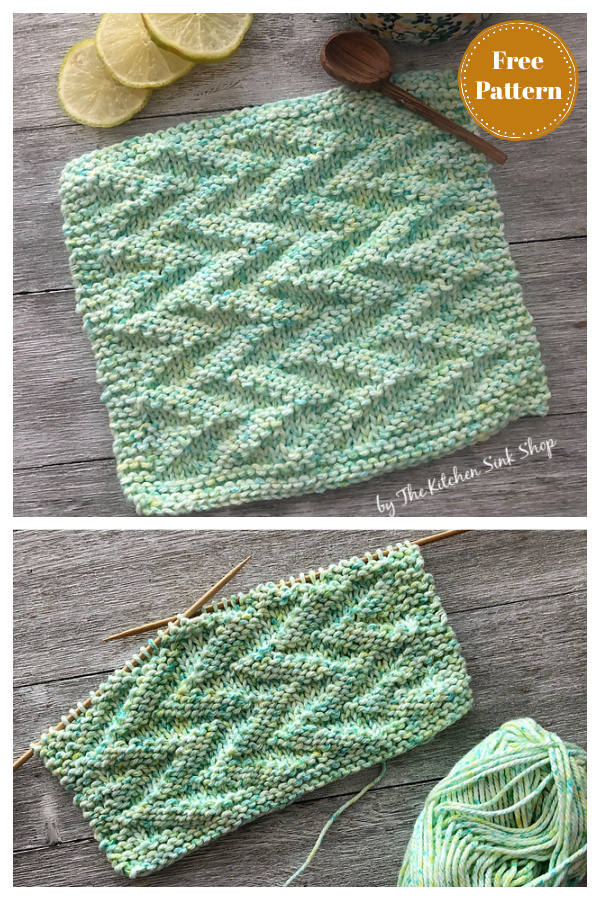 Double Dutch Easy Dishcloth Free Knitting Pattern