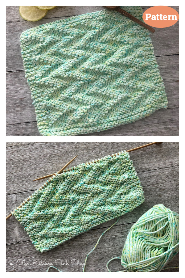 Double Dutch Easy Dishcloth Knitting Pattern