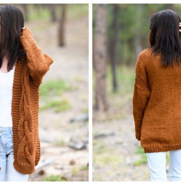 Easy Cable Cardigan Free Knitting Pattern Easy Cable Cardigan Free Knitting Pattern