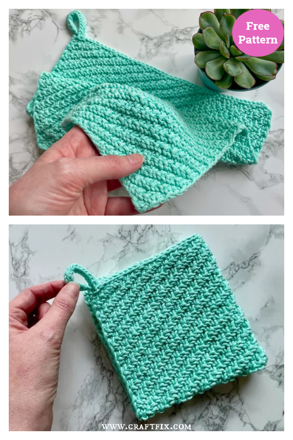 Easy Fancy Face Cloth Free Knitting Pattern