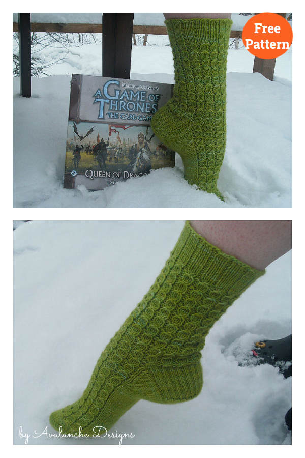 House Targaryen Socks Free Knitting Pattern