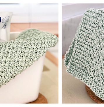 Irish Moss Stitch Dishcloth Free Knitting Pattern