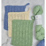 Linseed Cables Washcloths Free Knitting Pattern