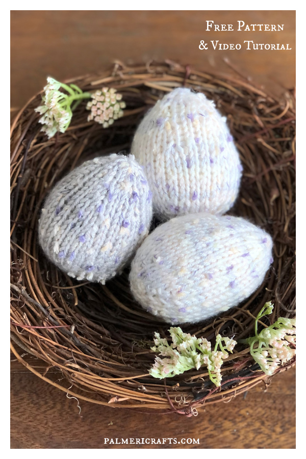 Quick Easter Egg Free Knitting Pattern and Video Tutorial