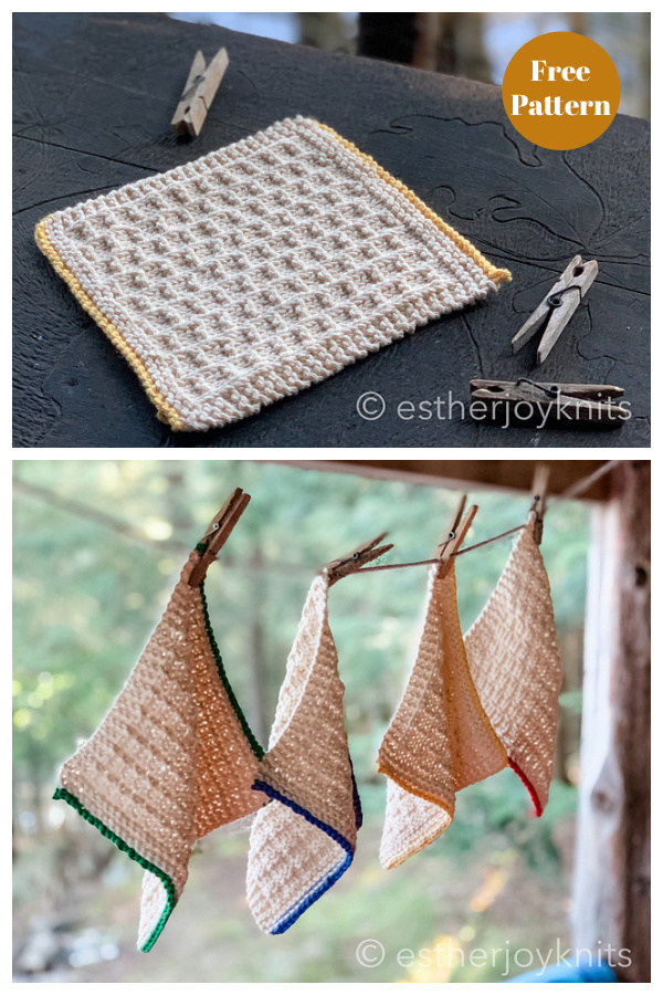 Rustic Cottage Dishcloth Collection Free Knitting Pattern
