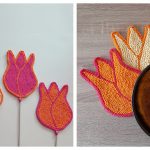 Tulip Potholder Free Knitting Pattern