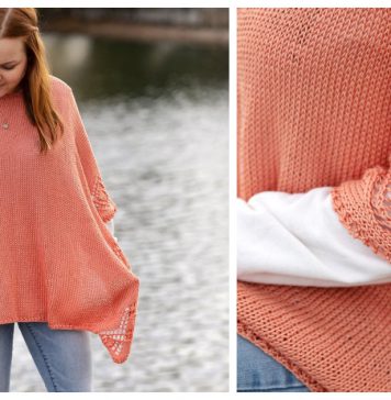 Wild Flower Poncho Free Knitting Pattern